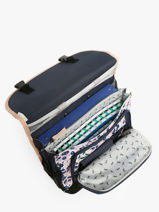 Cartable  Roulettes Enfant 2 Compartiments Cameleon Bleu actual CR38-vue-porte