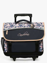 Cartable  Roulettes Enfant 3 Compartiments Cameleon Bleu actual CR41