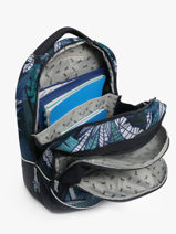 Rugzak 2 Compartimenten Cameleon Blauw actual SD45-vue-porte