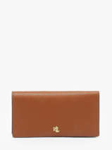 Portefeuille Dryden Cuir Lauren ralph lauren Marron dryden 32802917