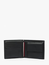 Portefeuille Cuir Tommy hilfiger Noir th premium AM12189-vue-porte