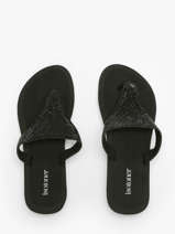 Nu-pieds  Talon Isotoner Noir women 94615
