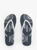 Nu-pieds  Talon Isotoner Bleu women 94163