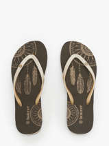 Nu-pieds � Talon Isotoner Marron women 94163