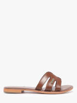 Slippers Damia Uit Leder Les tropeziennes Bruin women DAMIA