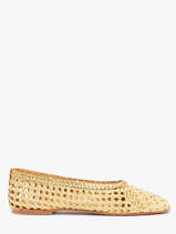 Ballerines En Cuir Inuovo Or women D49006