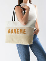 Sac Port paule Plage Polyester Gerard pasquier Beige plage P25026-vue-porte