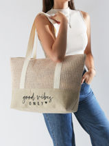 Sac Port paule Plage Gerard pasquier Beige plage P25021-vue-porte