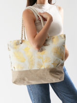 Sac Port paule Plage Polyester Gerard pasquier Beige plage P24023-vue-porte