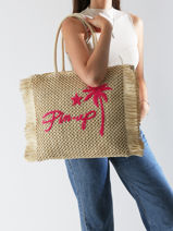 Sac Port paule Cabas Gerard pasquier Beige cabas P25034-vue-porte