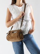 Sac Bandoulire Folk Light Gerard darel Marron folk light W405-vue-porte