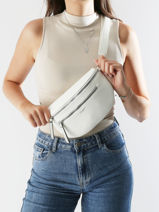 Sac Banane Miniprix Blanc grained F8546-vue-porte