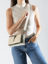 Sac Bandoulire Mix Leopard Coton Miniprix Beige mix leopard 6213-vue-porte