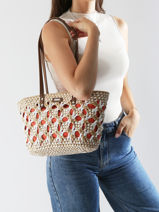 Sac Port paule Clay Les tropeziennes Orange clay TZ02-vue-porte