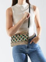 Cross Body Tas Clay Les tropeziennes Beige clay TZ04-vue-porte