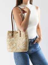 Schoudertas Koa Les tropeziennes Beige koa TZ02-vue-porte