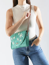 Sac Bandoulire Koa Les tropeziennes Vert koa TZ04-vue-porte
