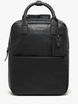 Sac  Dos Business Flandres 2 Compartiments Cuir Etrier Noir flandres EFLA8272
