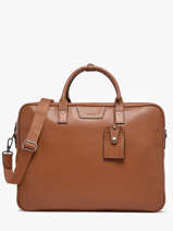 Documententas Flandres 1 Compartiment Met 17" Laptopvak Leder Etrier Bruin flandres EFLA8261