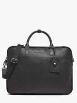 Documententas Flandres 1 Compartiment Met 17" Laptopvak Leder Etrier Zwart flandres EFLA8261