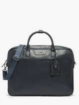 Documententas Flandres 2 Compartimenten Leder Etrier Blauw flandres PT8223-M