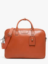 Porte-documents Flandres 2 Compartiments + Pc 17'' Cuir Etrier Orange flandres EFLA8262