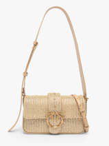 Cross Body Tas Love Bag Icon Raphia Pinko Goud love bag icon 4340A2CE