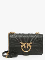 Sac Bandoulire Love Bag Icon Cuir Pinko Noir love bag icon A2C3