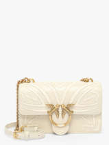 Sac Bandouli�re Love Bag Icon Cuir Pinko Beige love bag icon A2C3
