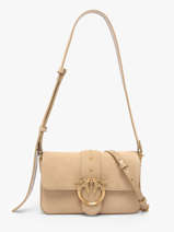 Sac Bandouli�re Love Bag Soft Cuir Pinko Beige love bag soft 4340A2CC