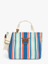 Shoppingtas Logo Shopper Katoen Pinko Blauw logo shopper 4753A2G5