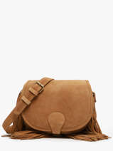 Sac Bandouli�re Le Boh�mien Folk Cuir Paul marius Marron folk BOHEMFOL