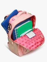 Sac  Dos Bobby 1 Compartiment Jeune premier Rose daydream girls G-vue-porte