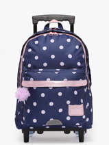 Sac A Dos  Roulettes 2 Compartiments Tann's Bleu les fantaisies f 73325