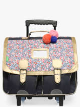 Cartable  Roulettes 2 Compartiments Tann's Bleu les fantaisies f 43265