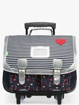 Cartable  Roulettes 2 Compartiments Tann's Bleu les fantaisies f 43321