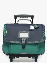 Cartable  Roulettes 2 Compartiments Tann's Vert les fantaisies g 42126