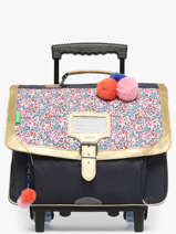 Cartable  Roulettes 2 Compartiments Tann's Bleu les fantaisies f 42265