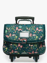 Cartable  Roulettes 2 Compartiments Tann's Vert les fantaisies f 42266