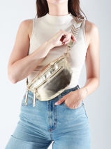 Sac Banane Miniprix Or sangle R1926-vue-porte