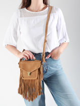 Sac Bandoulire Folk Cuir Paul marius Marron folk GEORXFOL-vue-porte