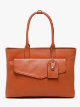 Porte Documents Flandres 3 Compartiments + Pc 15'' Cuir Etrier Orange flandres EFLA823B