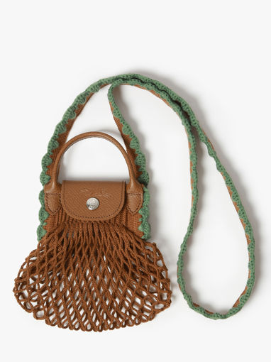Longchamp Le pliage filet crochet Sac port travers Marron