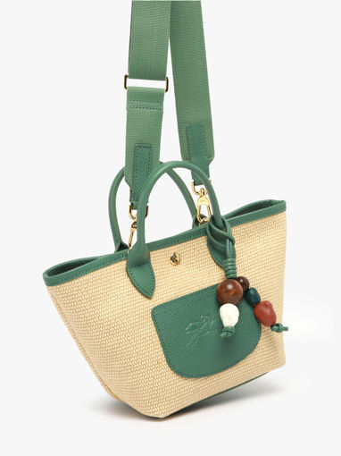 Longchamp Le panier pliage perles Sac port travers Vert