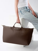 Longchamp Le pliage green Reistassen Bruin-vue-porte