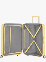 Harde Reiskoffer S Soundbox American tourister Geel soundbox 32G002-vue-porte