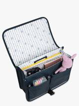 Boekentas 2 Compartimenten Cabaia Blauw school M-vue-porte