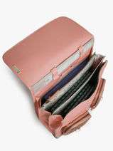 Cartable  Roulettes 3 Compartiments Cameleon Rose vintage fantasy CR41-vue-porte