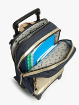 Rugzak Op Wieltjes 2 Compartimenten Cameleon Blauw vintage fantasy SR40-vue-porte