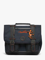 Cartable Enfant 2 Compartiments Cameleon Bleu vintage urban CA35